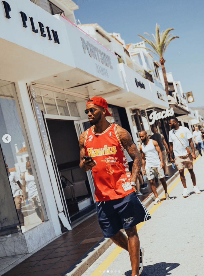 Toney still found time to shop in Marbella at Phillip Plein