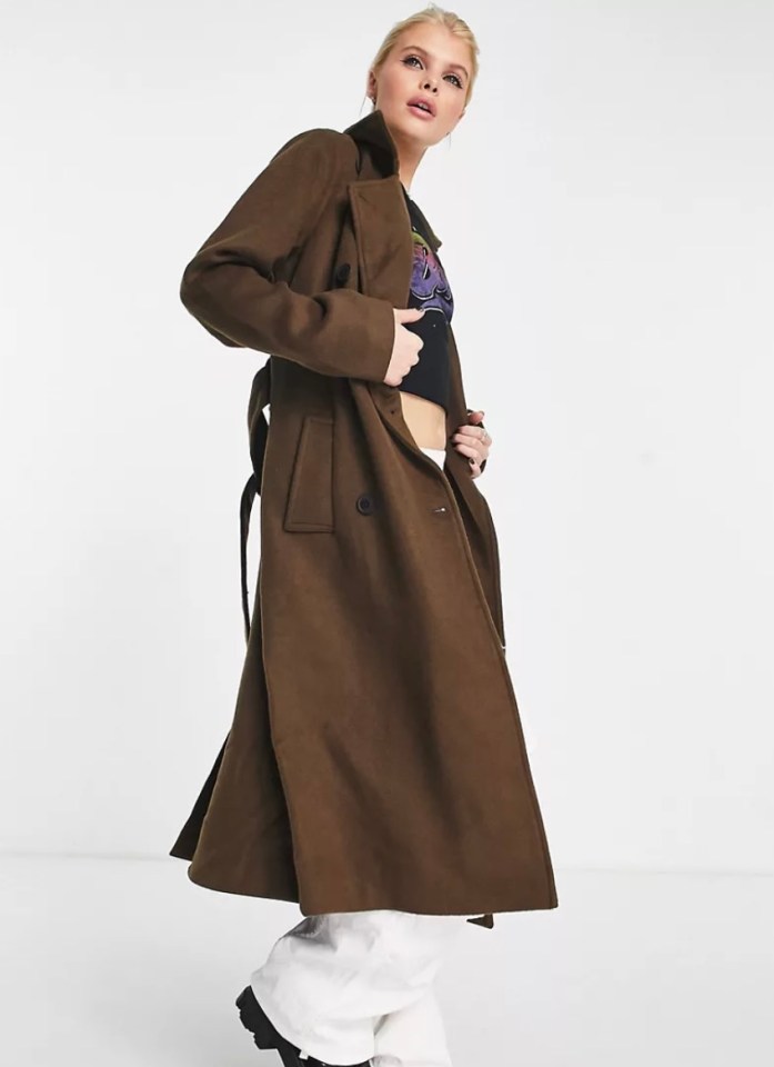 A brown coat always looks classy