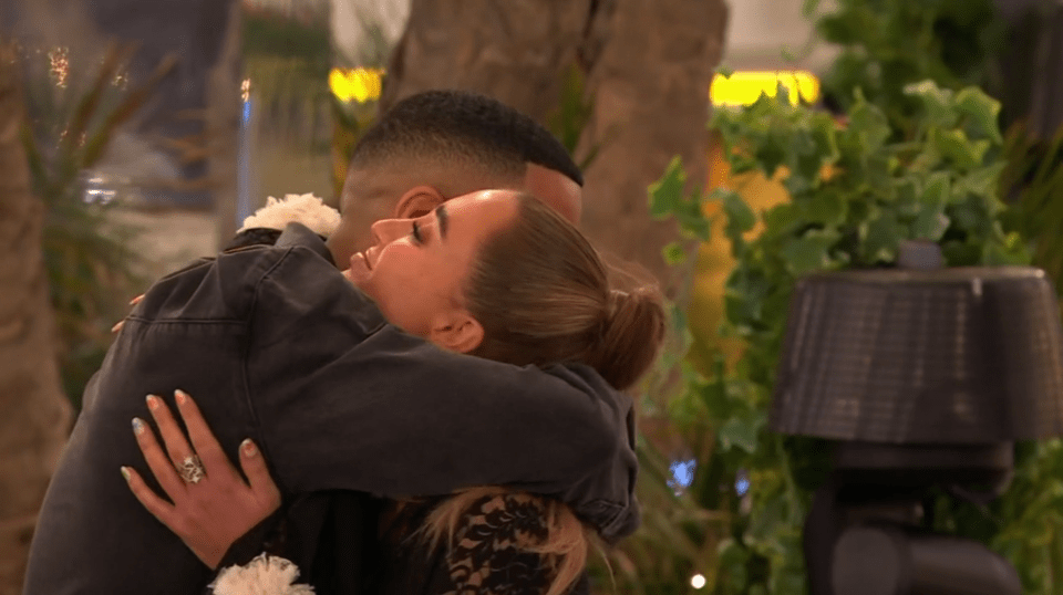 The pair shared what viewers thought looked like an awkward hug