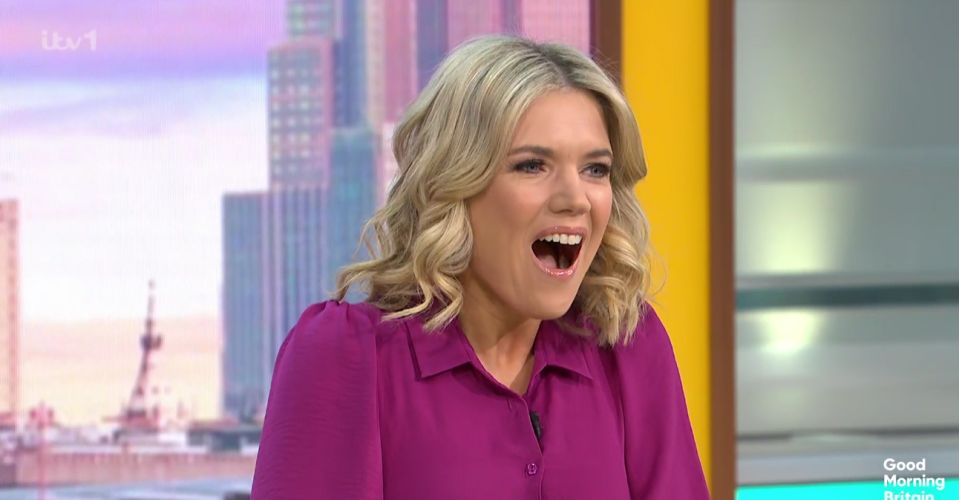 Charlotte Hawkins blushed as a GMB studio secret was revealed