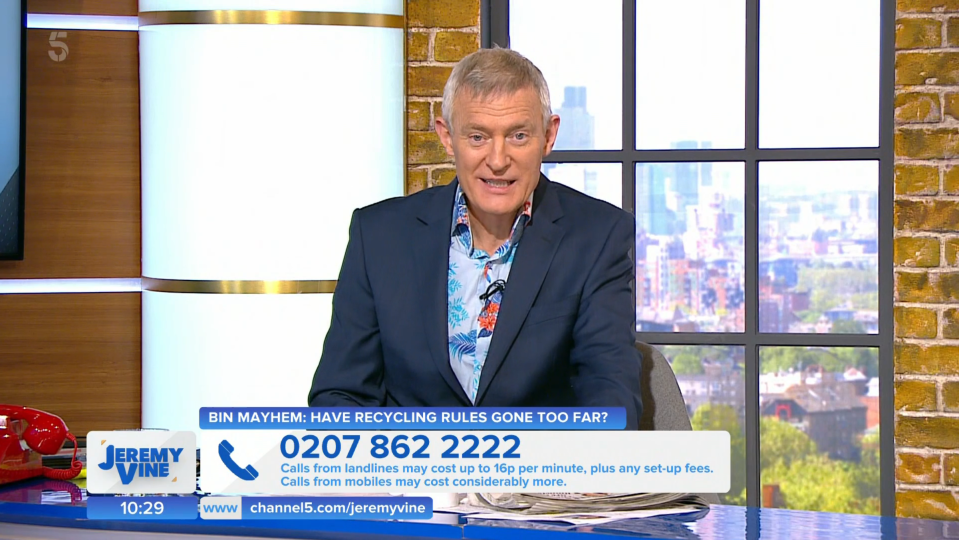 The caller was invited onto give his take about bins and recycling, but turned the conversation into a political rant