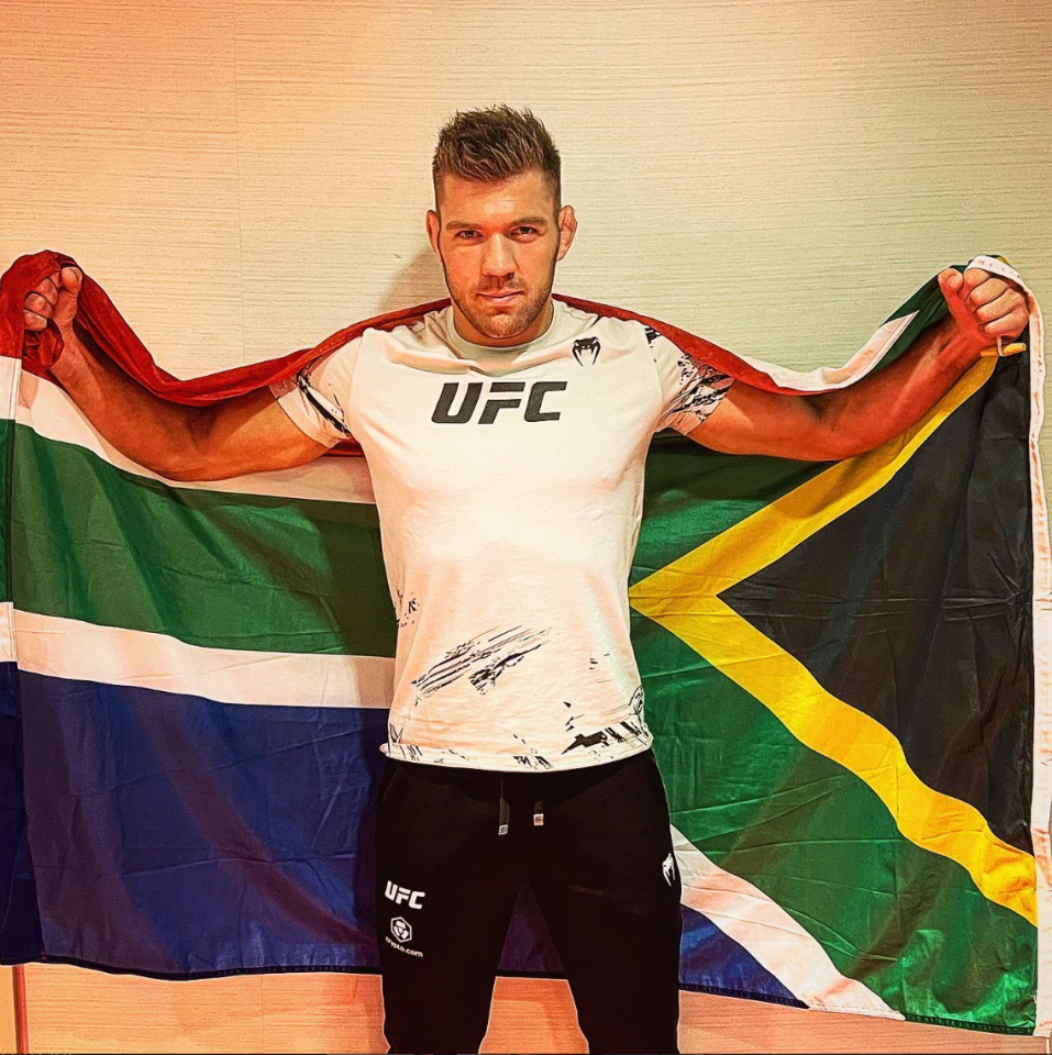 DDP will become the first South African to fight for UFC gold when he faces Sean Strickland