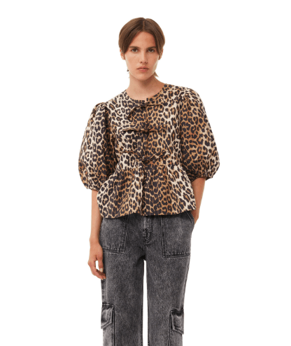 Opt for a leopard print top, bottoms jacket, or all of the above