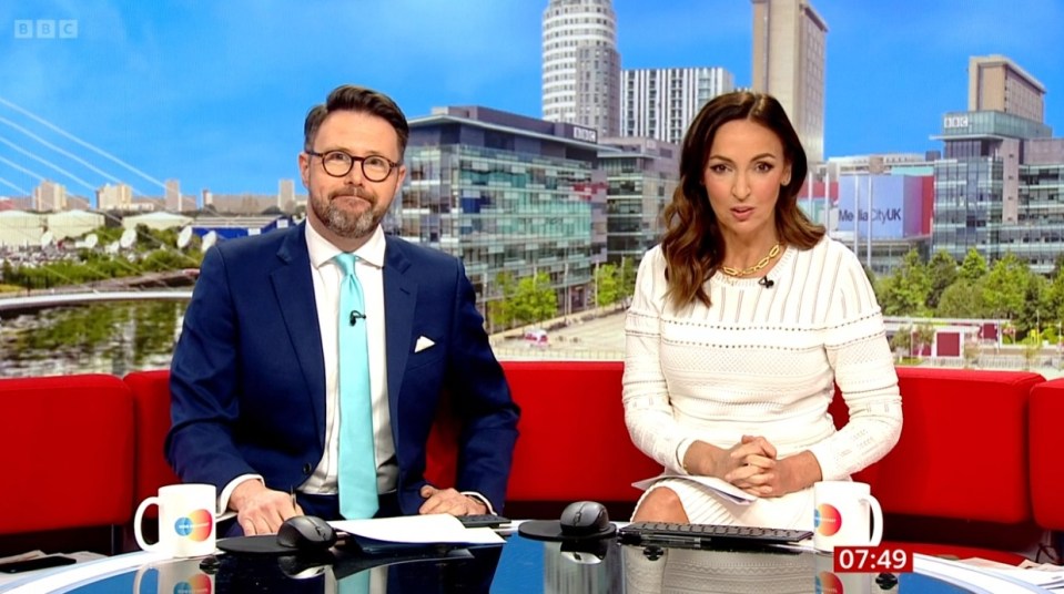 Jon Kay and Sally Nugent presented Tuesday's edition of BBC Breakfast