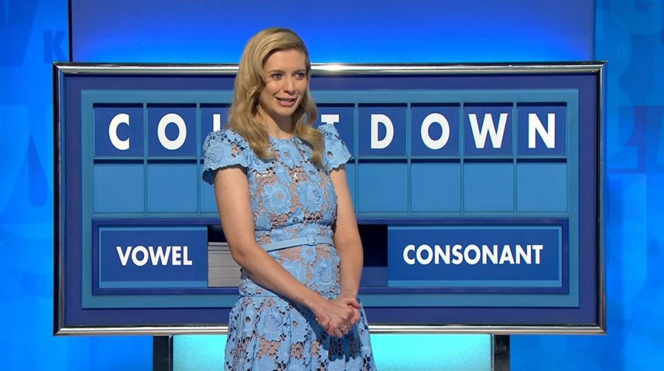 Rachel Riley stunned viewers as she donned a baby blue nude illusion floral dress