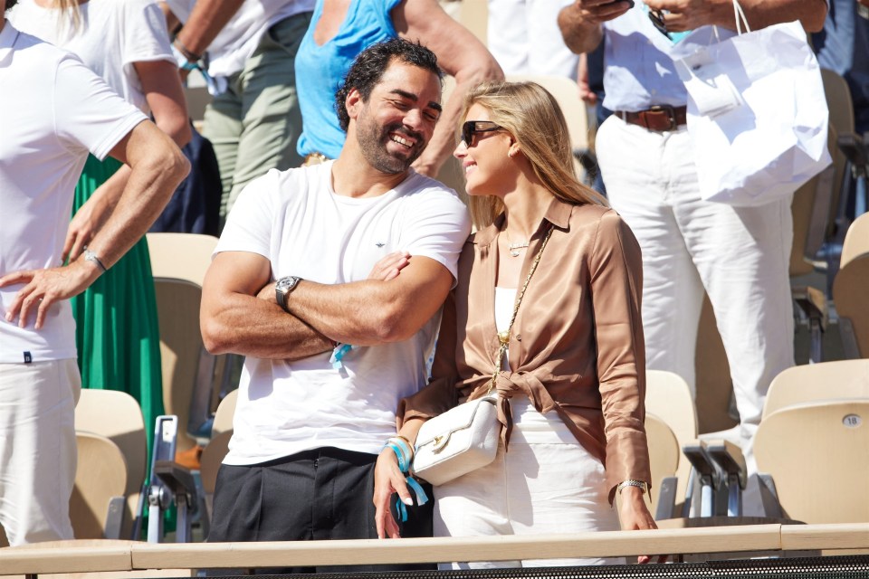 Arabella was seen with rugby player Yoann Huget at the French Open