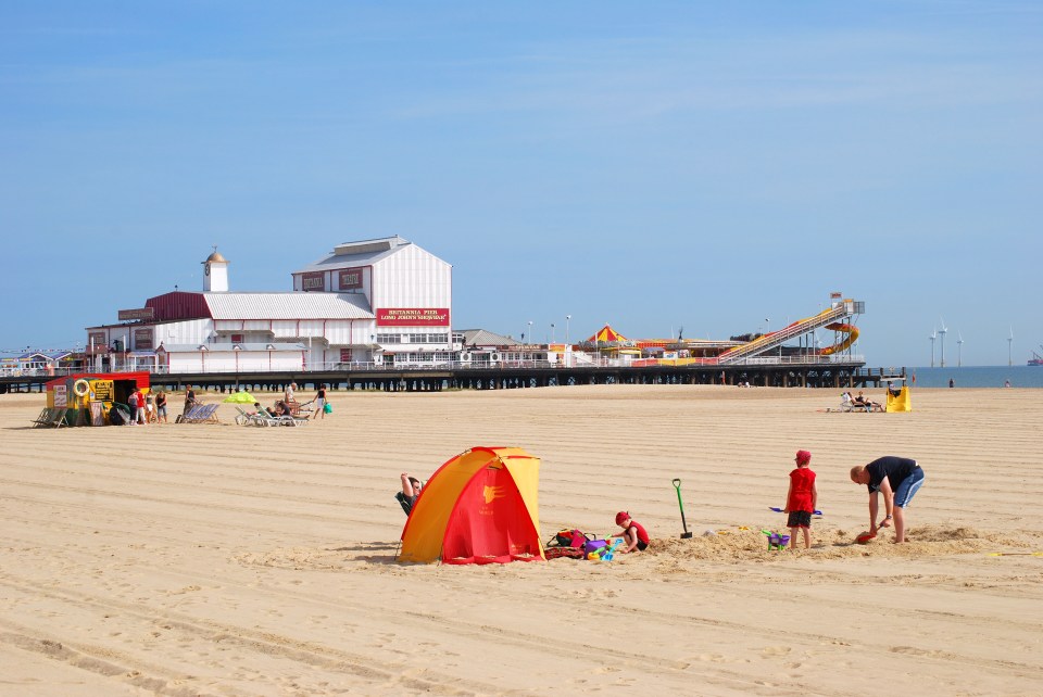 The amusement park is right on Great Yarmouth South Beach