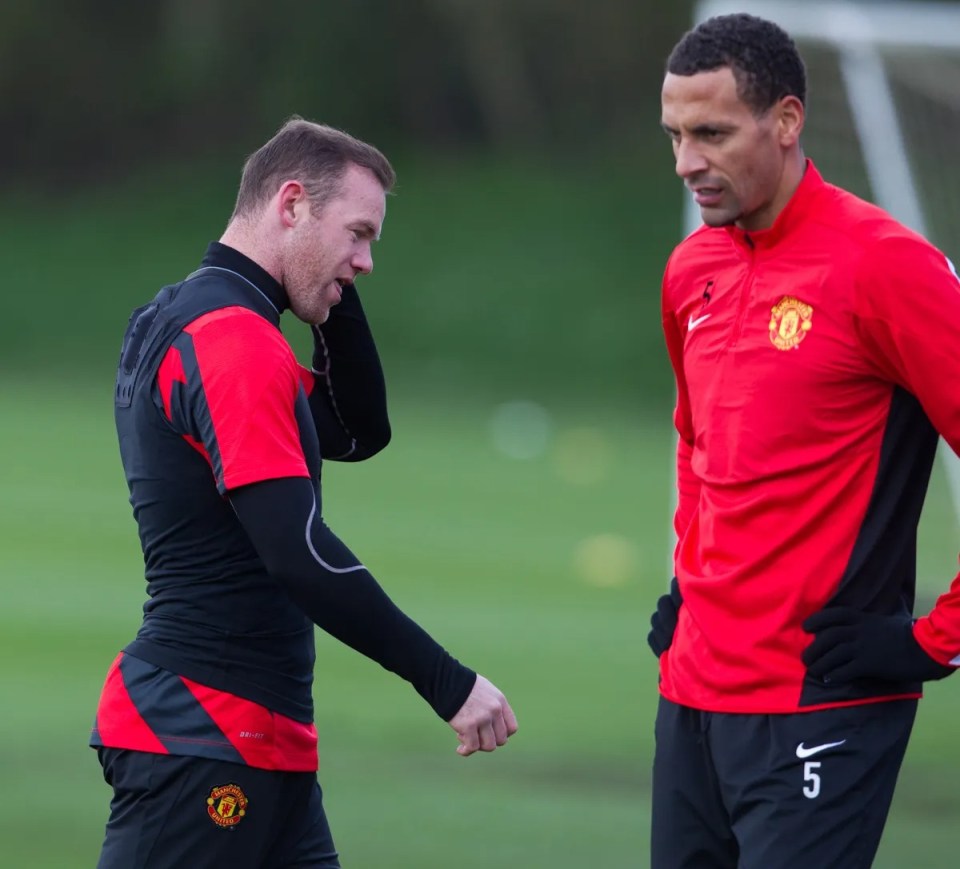 Rio Ferdinand and Wayne Rooney were teammates at United between 2004 -2014