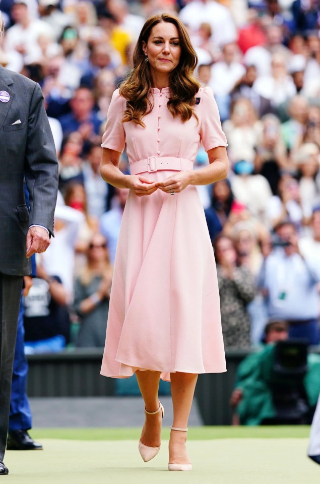 Kate at Wimbledon's Centre Court in 2021