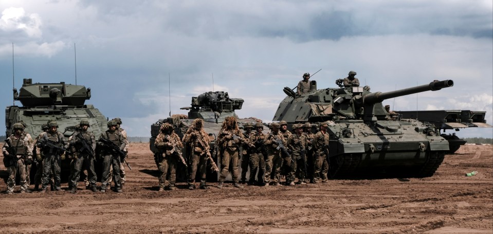 epa10712365 German and Lithuanian troops take part in a training phase of Exercise Griffin Storm at the General Silvestras Zukauskas Training Area, in Pabrade, Lithuania, 26 June 2023. NATO Secretary General Jens Stoltenberg traveled to Lithuania between 26-27 June, as part of preparations for a NATO Summit taking place in Vilnius next month. On this occasion Stoltenberg, joined by Lithuanian President Gitanas Nauseda and German Defence Minister Boris Pistorius, met German and Lithuanian troops training together in Exercise Griffin Storm 2023 at the General Silvestras Zukauskas Training Area in Pabrade. EPA/VALDA KALNINA