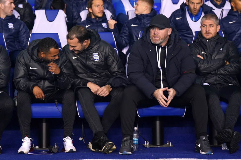 Coach Carl Robinson departed with Rooney, but ex-Prem stars Ashley Cole and John O’Shea have since taken Birmingham training