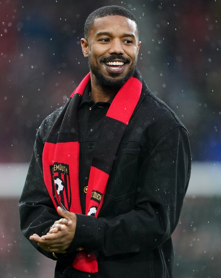 Michael B Jordan paid a trip to the Vitality Stadium in December 2022