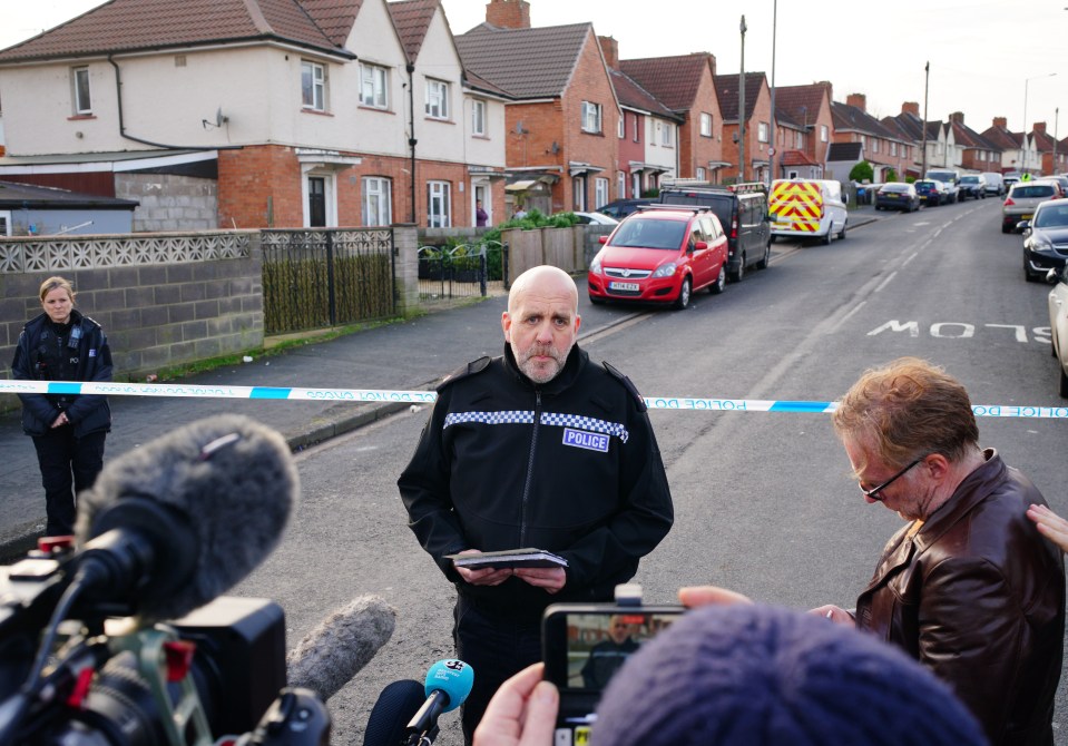 Bristol Commander Supt Mark Runacres spoke to the media at the scene in south Bristol