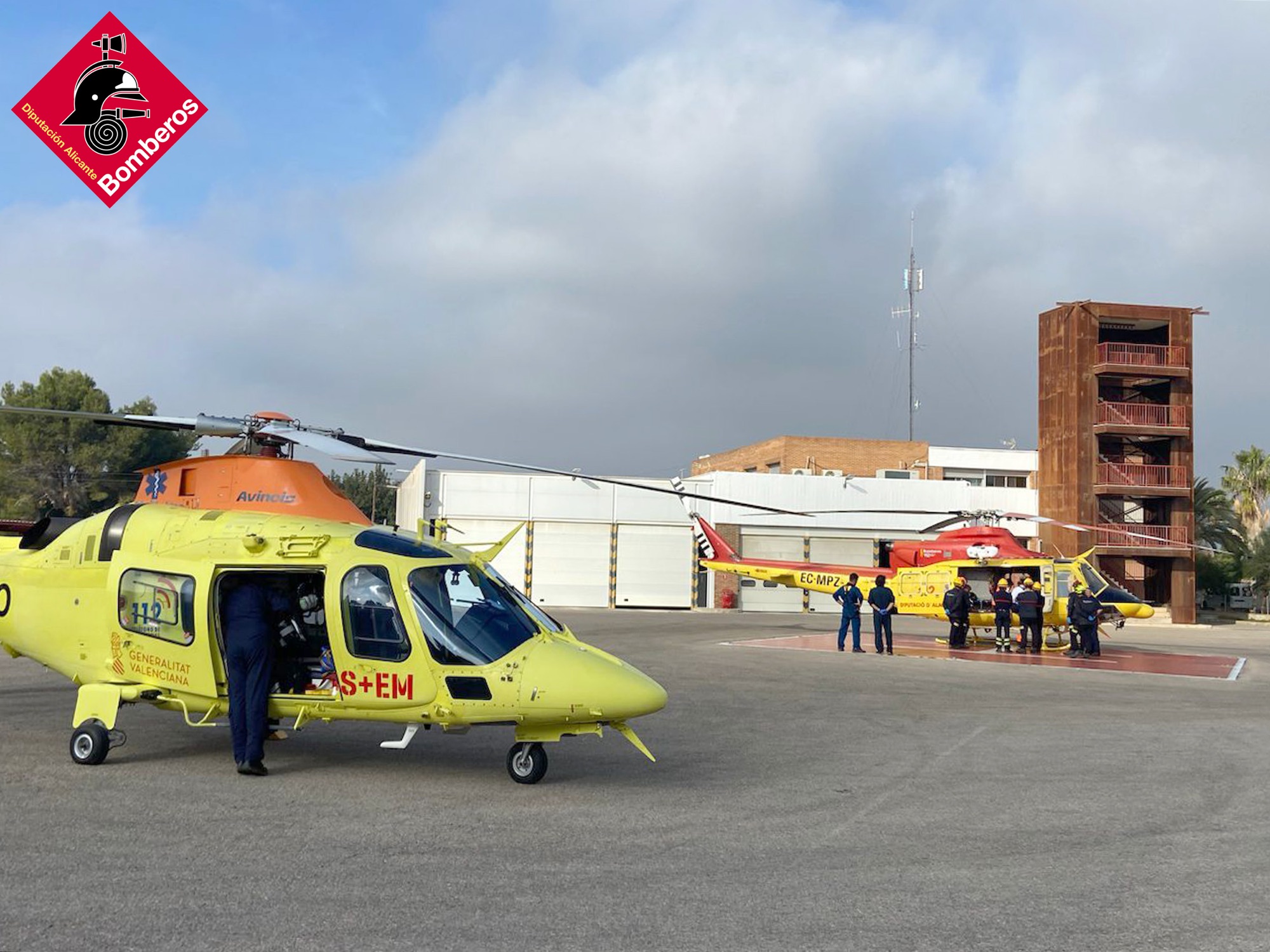 An air ambulance flew the Brit to a hospital in Alicante