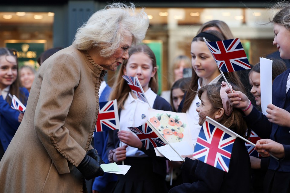 Camilla updated royal fans on the King’s health as she celebrated 175-year-old jewellery shop Deacon & Son in Swindon