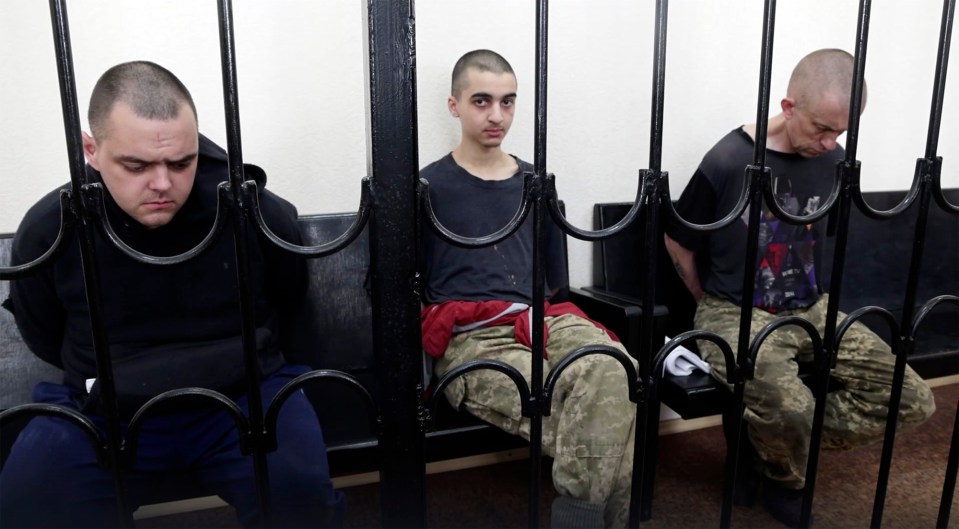 Aslin (left) as he was being sentenced to death 16-months ago