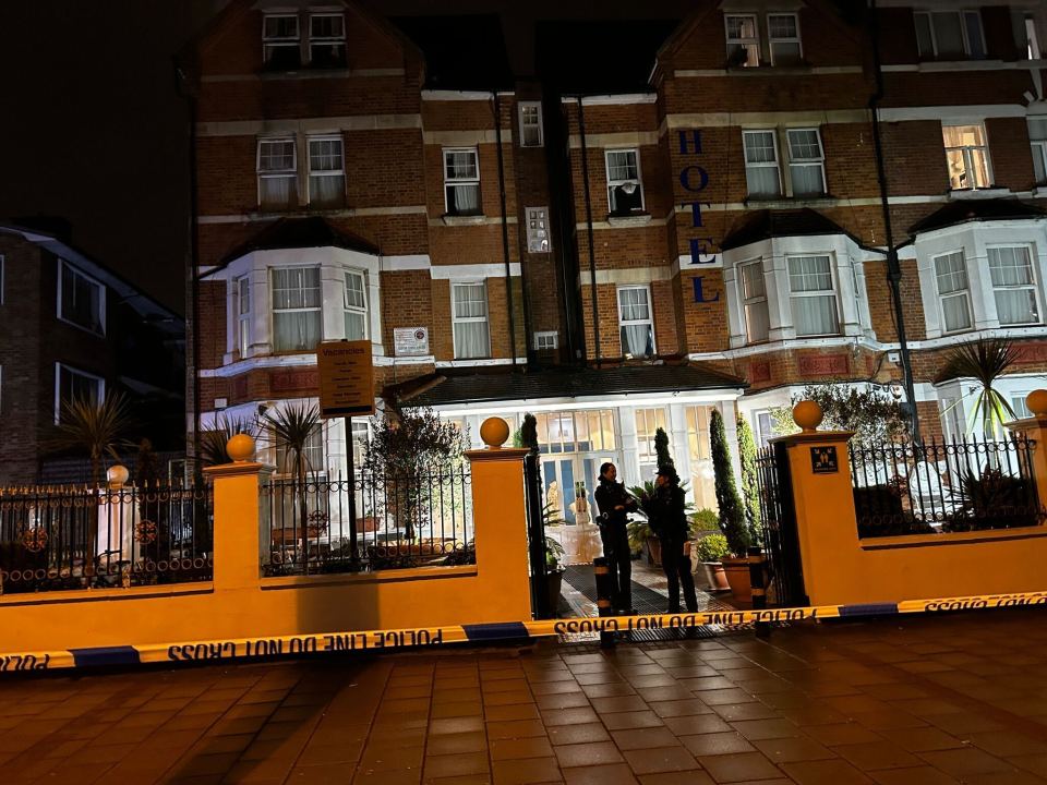 The Clapham South Belvedere Hotel has been cordoned off