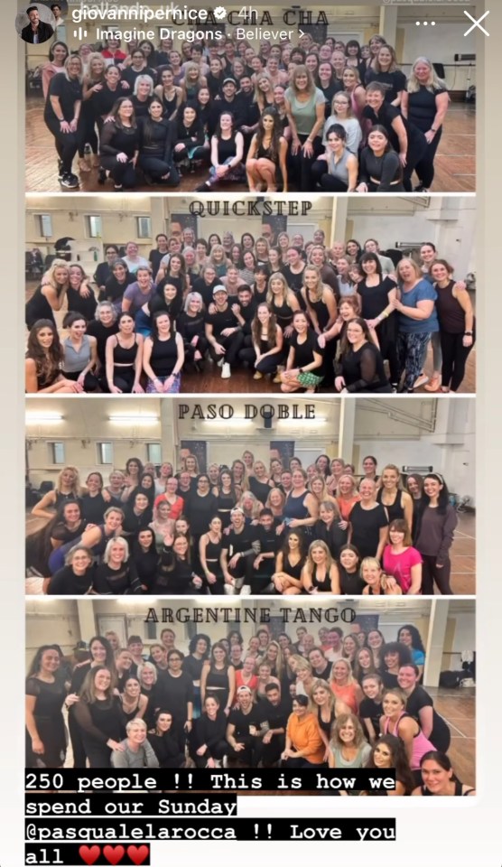 Giovanni spent his Sunday with 250 dance students