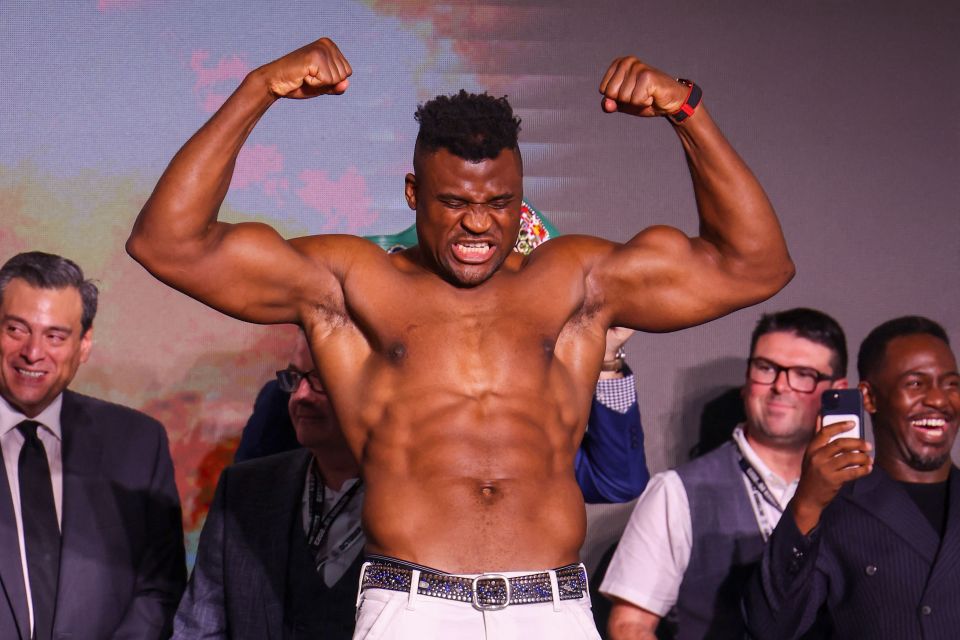 Cameroonian clubber Ngannou is the heavier of the pair