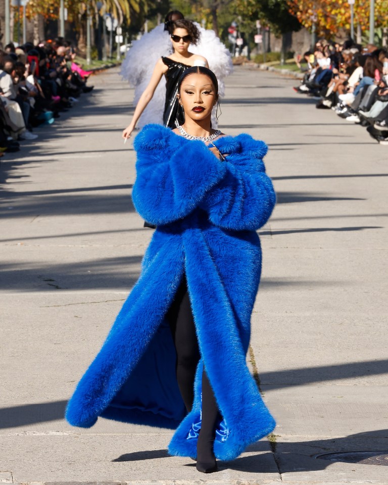 Cardi B walks the runaway in Balenciaga in 2023