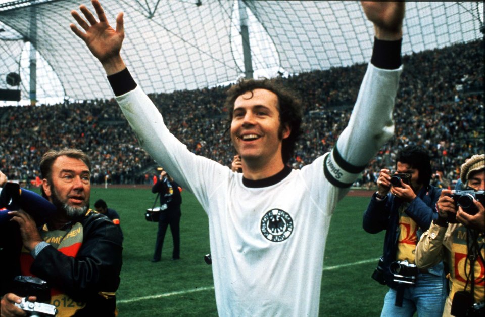 Iconic defender Franz Beckenbauer skippered West Germany to a 2-1 victory over Holland in the 1974 World Cup final