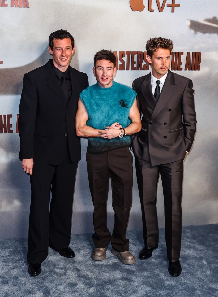 Callum Turner and Austin Butler posed with a funky looking Barry Keoghan