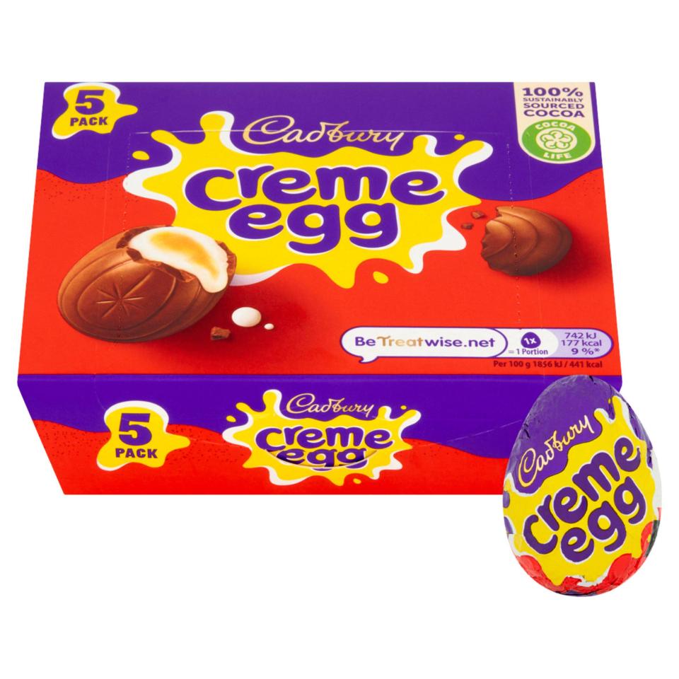 Five-pack of Cadbury creme eggs are £2.25 with a Tesco Clubcard