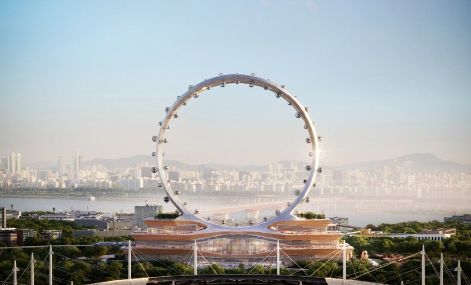 Sat on top of a 131ft-high cultural complex, it will reach a staggering 656ft - making it taller than the London Eye