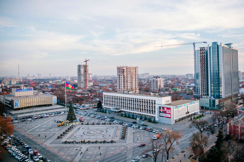 The city of Krasnodar where Zoya's channel was based, near Crimea and the frontlines