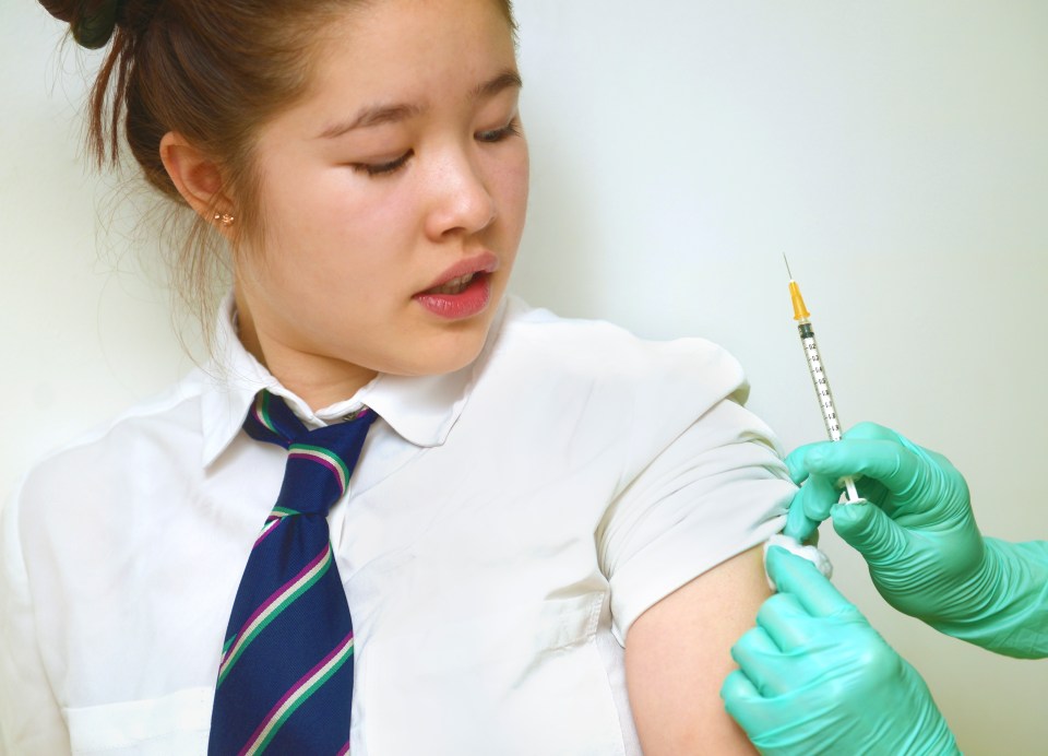 School pupils are offered the one-dose HPV vaccine once they reach Year 8