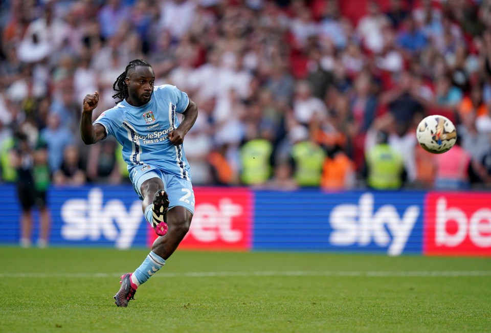 The player missed the crucial penalty in Coventry's playoff with Luton last summer