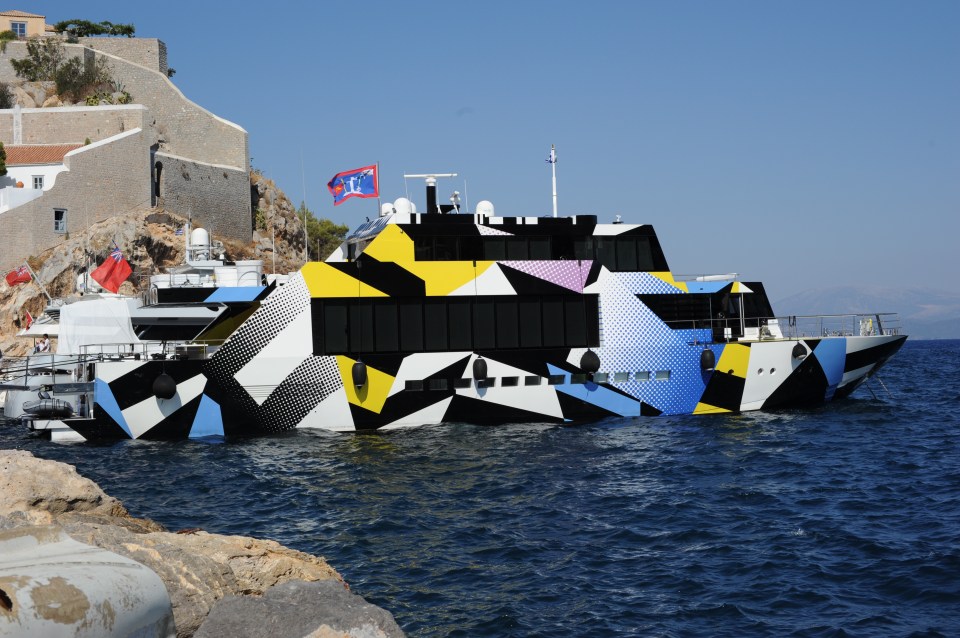 The vessel was handpainted to create a stunning effect