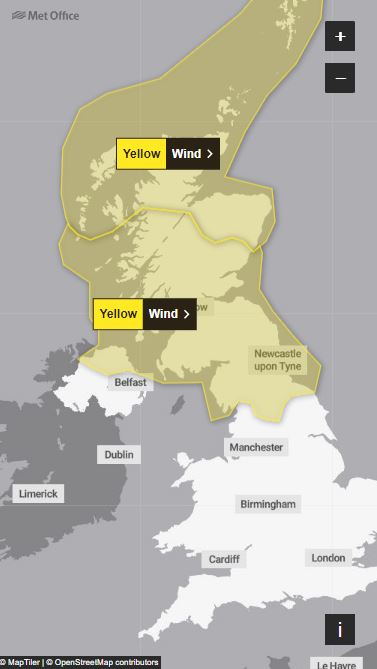 The Met Office has issued a 'danger to life' warning