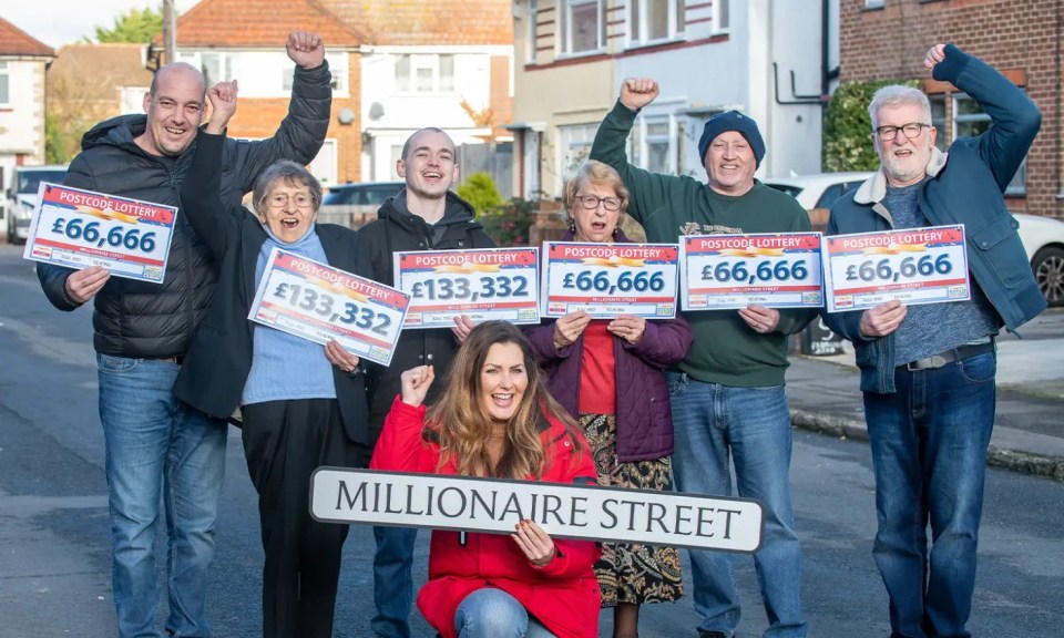 Nine neighbours in Reading, Berkshire shares the £1million prize