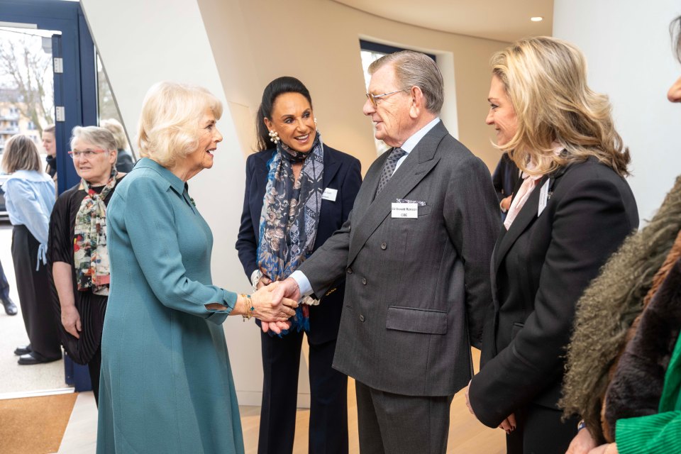 Camilla was asked by donor Sir Gerald Ronson how Charles is recovering following his prostate surgery