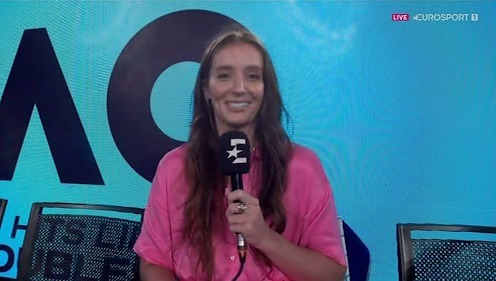 Robson wore a glamorous pink jumpsuit earlier in the competition