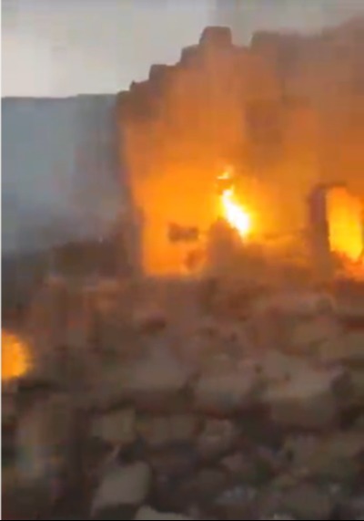 The video allegedly shows Jaish al-Adl militants homes in the wake of Iran's strike on Tuesday