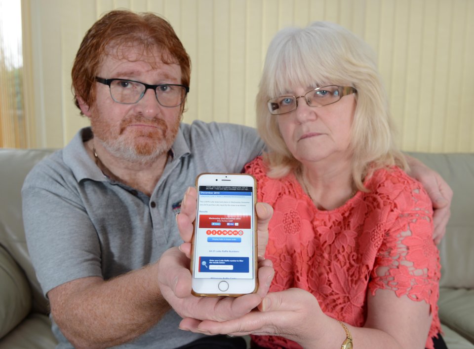 A married couple claimed they won a £35million jackpot but an error with their online account has caused issues