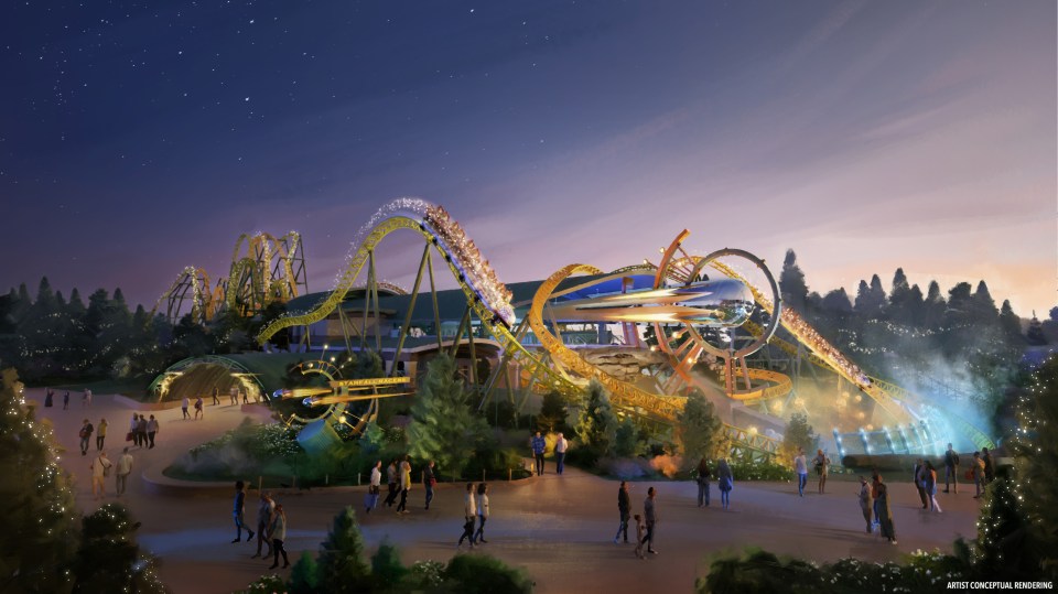 Guests will be able to race on the dual-coaster Starfall Racers