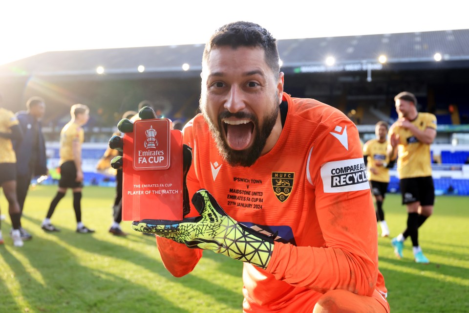 Covolan is now the goalkeeper at National League South outfit Maidstone United