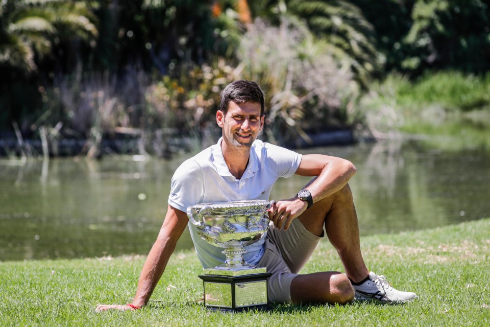 The Serbian visits the Botanic Gardens in Melbourne - and it could be the secret to his success Down Under