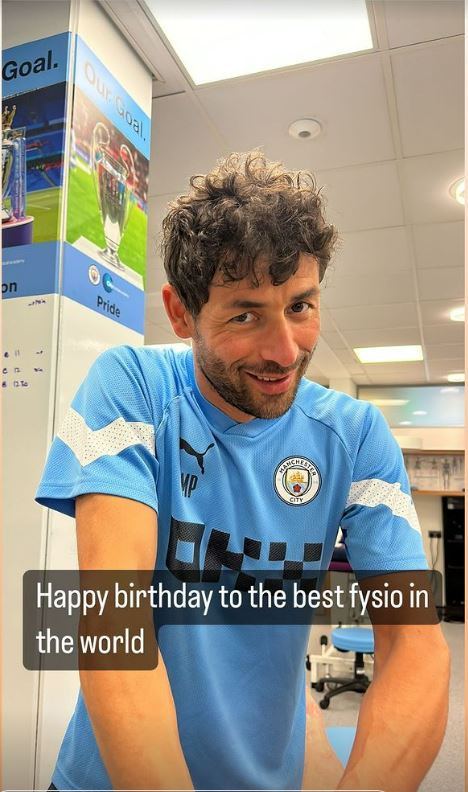 Erling Haaland sent Man City's physio this birthday message on Instagram