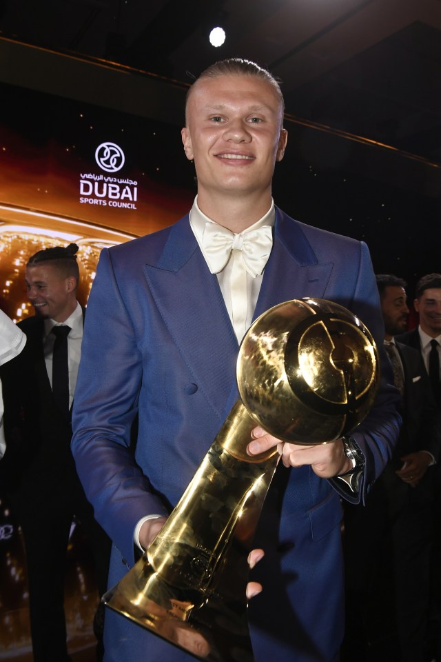 Haaland consoled himself by picking up the award as best player