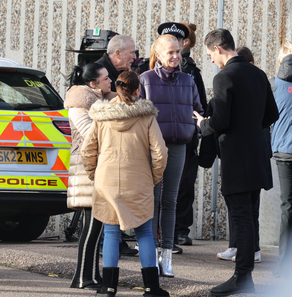 Patsy was also joined by James Farrar and Natalie Cassidy for the scenes