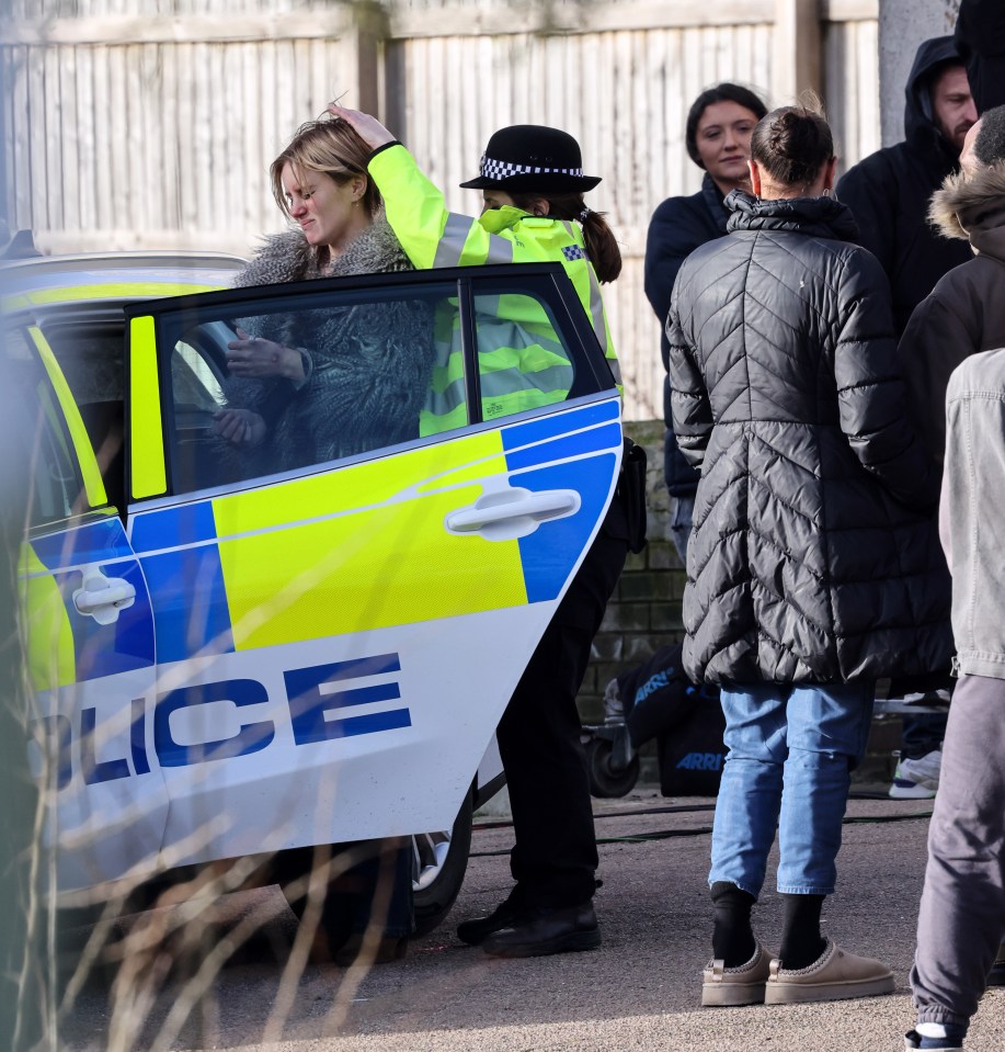 One moment saw a mystery woman being placed into a police car