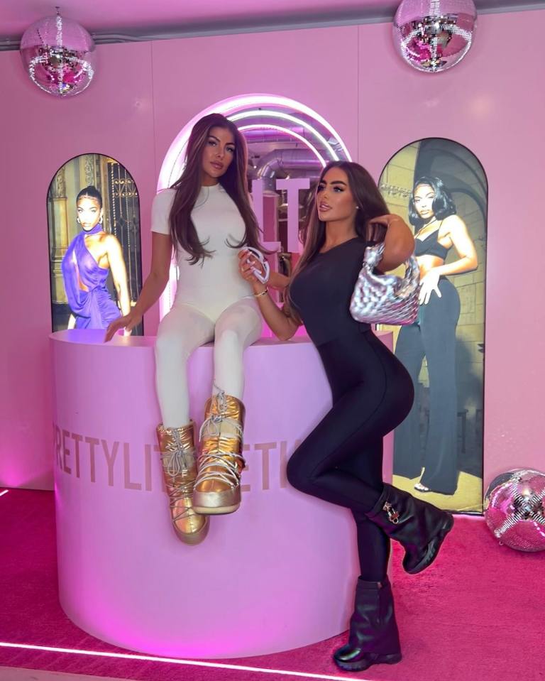 The brunette bombshells pictured at a PLT influencer event