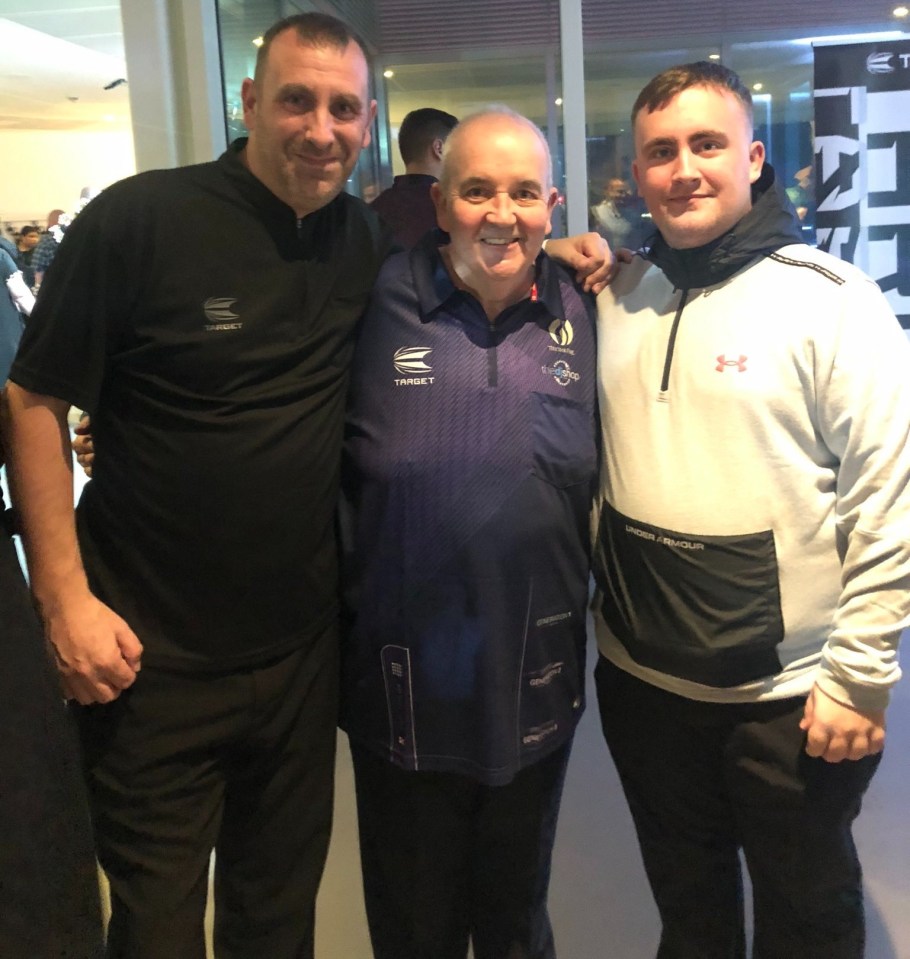 Littler alongside the legendary Phil Taylor