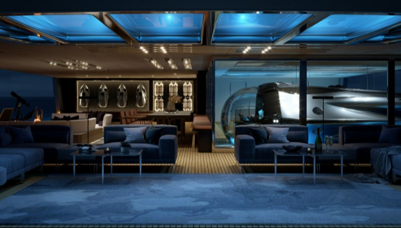 The giant vessel has its own man cave, smoking room and wine cellar