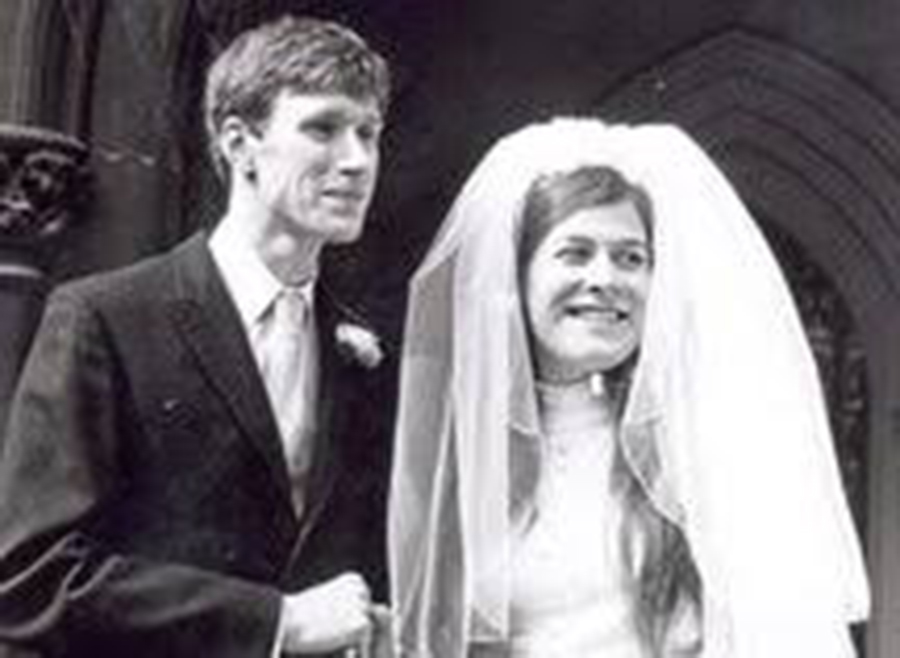 Brenda Page and her ex-husband Christopher Harrison on their wedding day