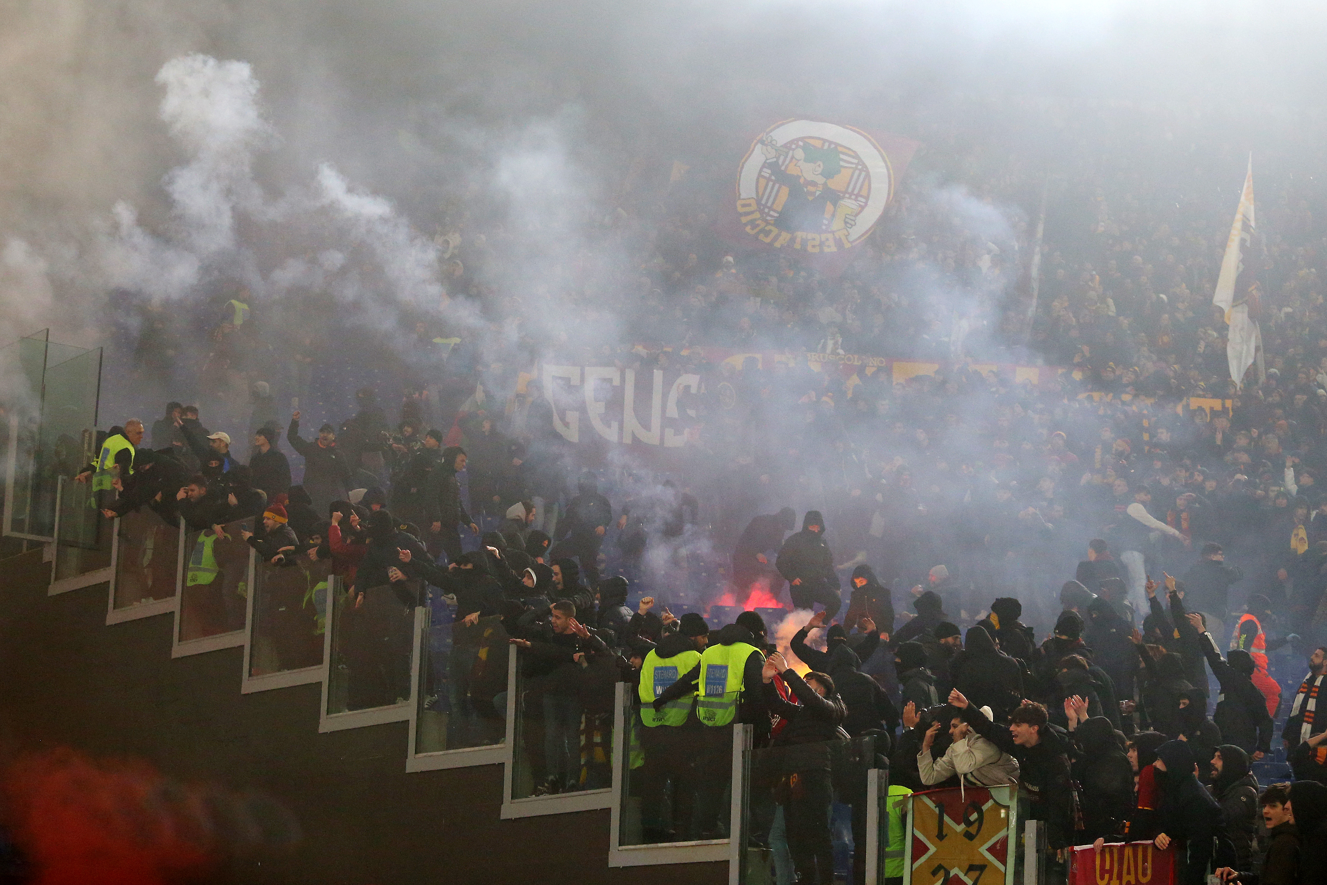 Roma fans are known for their fiery support of their players